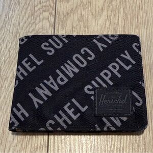Herschel Supply Company Black & Gray Logo Bifold Wallet